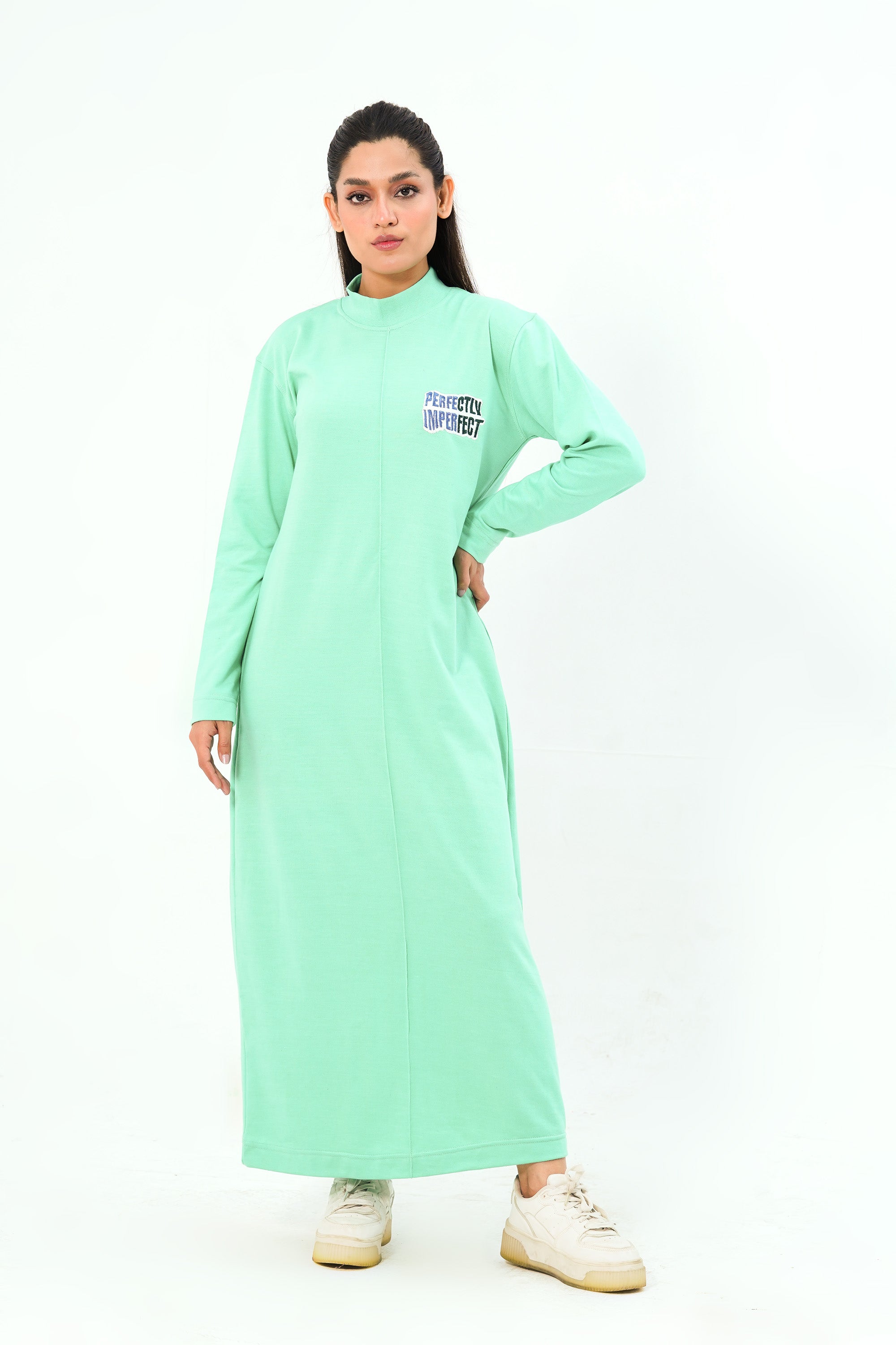 Aqua Green Long Dress Fusionic.pk Aqua Green Long Dress Fusionic.pk