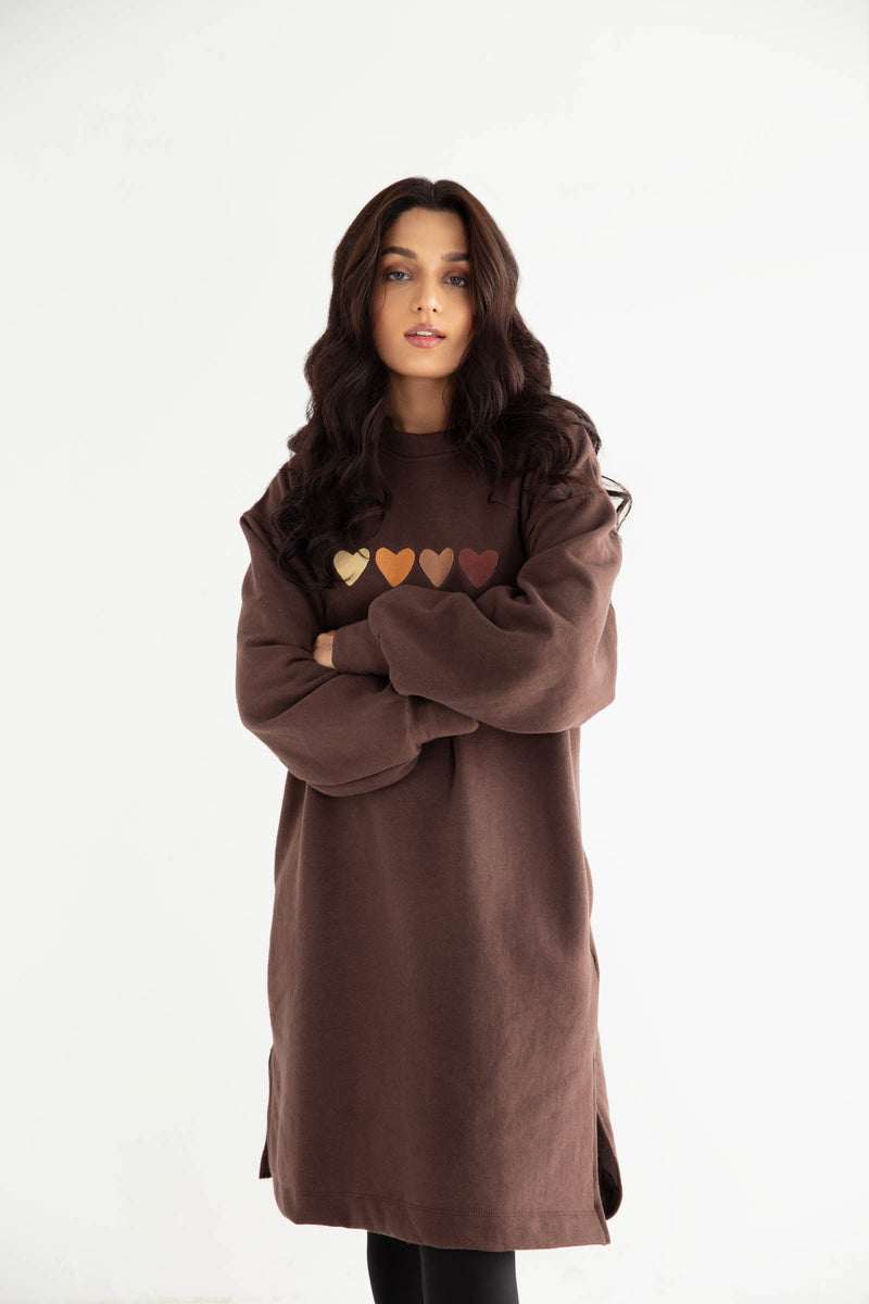 Dark Brown Long Top