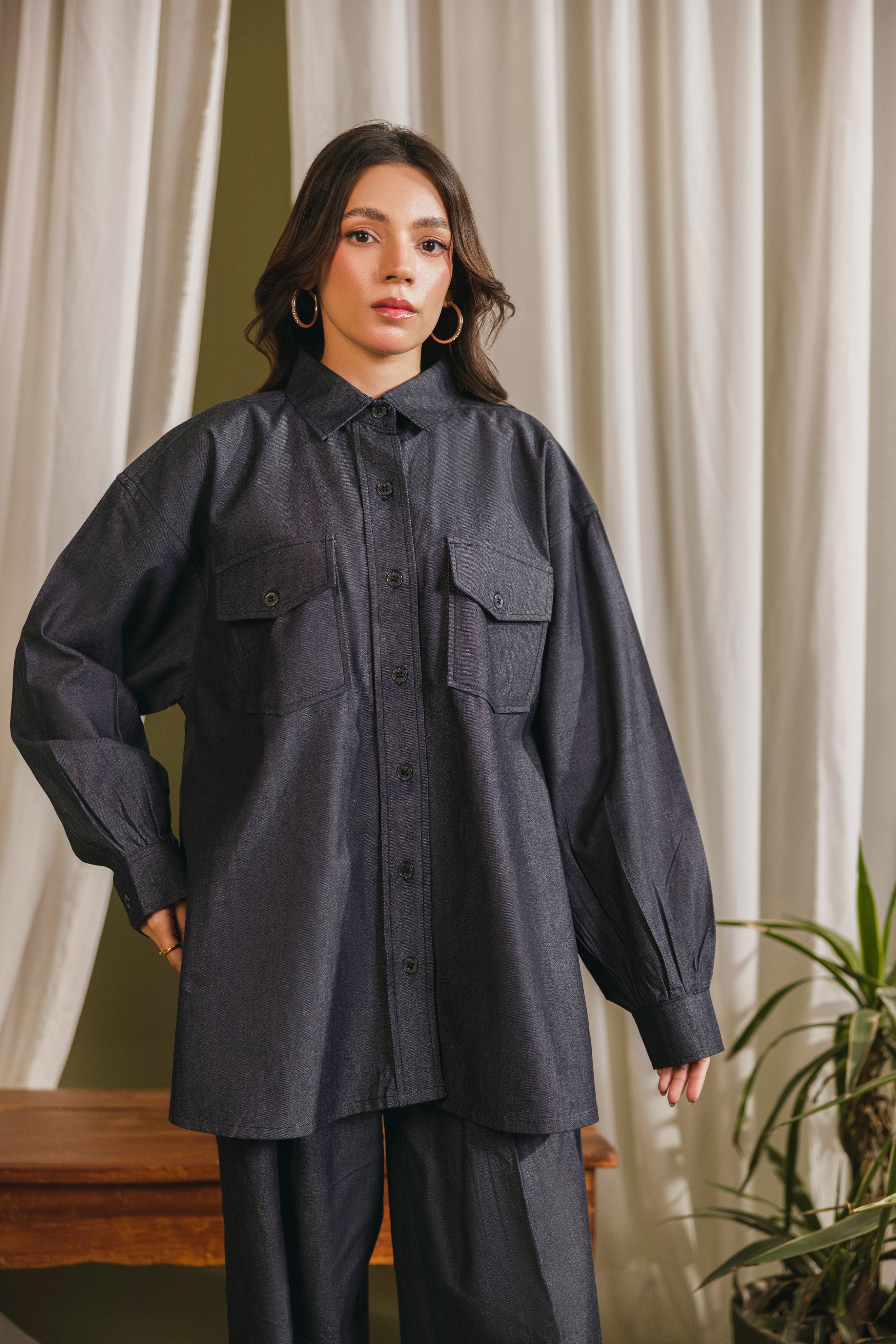 Denim Cotton Coord Set