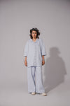 Ice Blue Drop Needle Coord Set