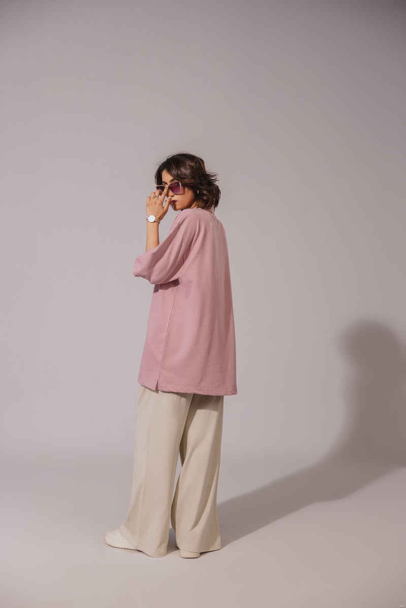 Pink Drop Needle Polo