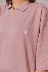 Pink Drop Needle Polo