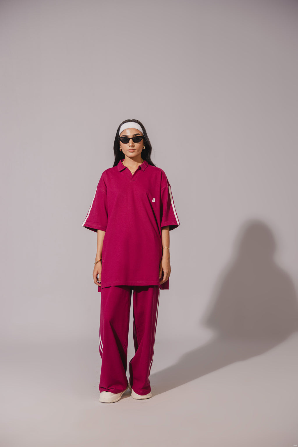 Cherry Pink Polo Coord Set