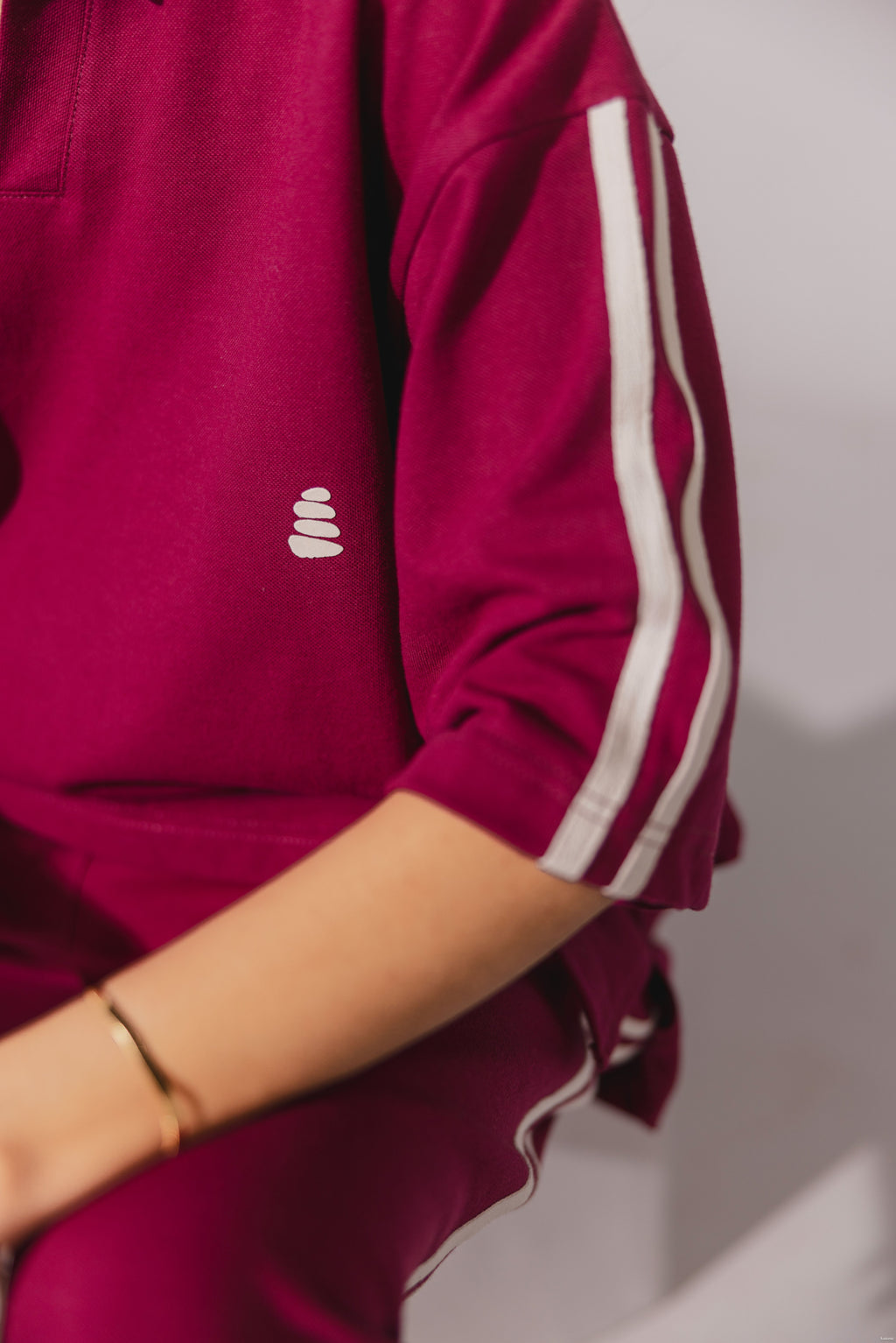 Cherry Pink Polo Coord Set