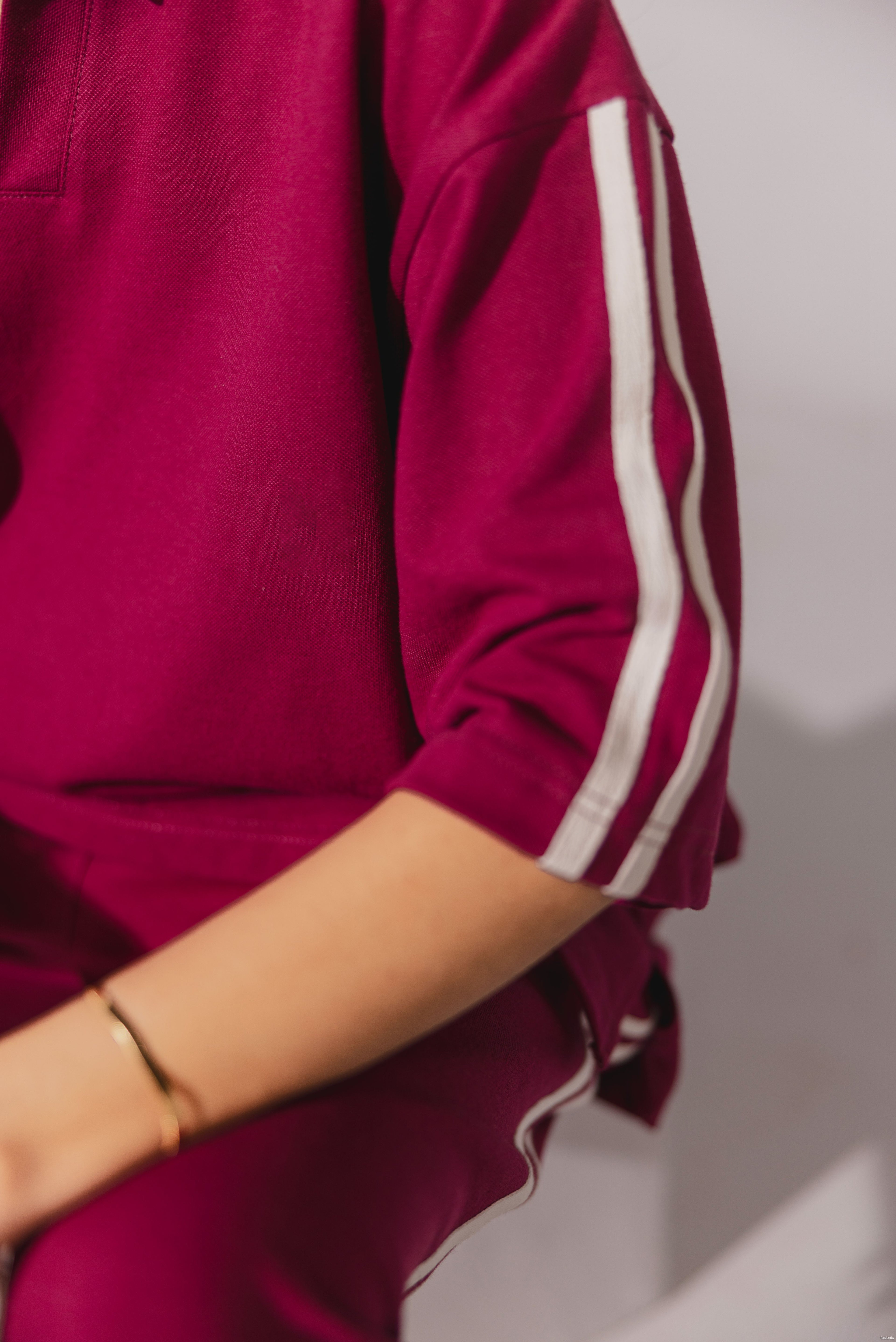 Cherry Pink Polo Coord Set