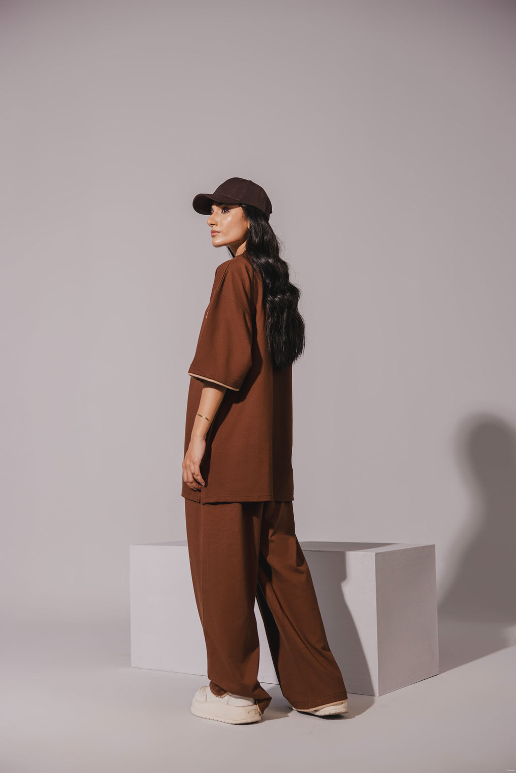 Dark Brown Zipper Coord set