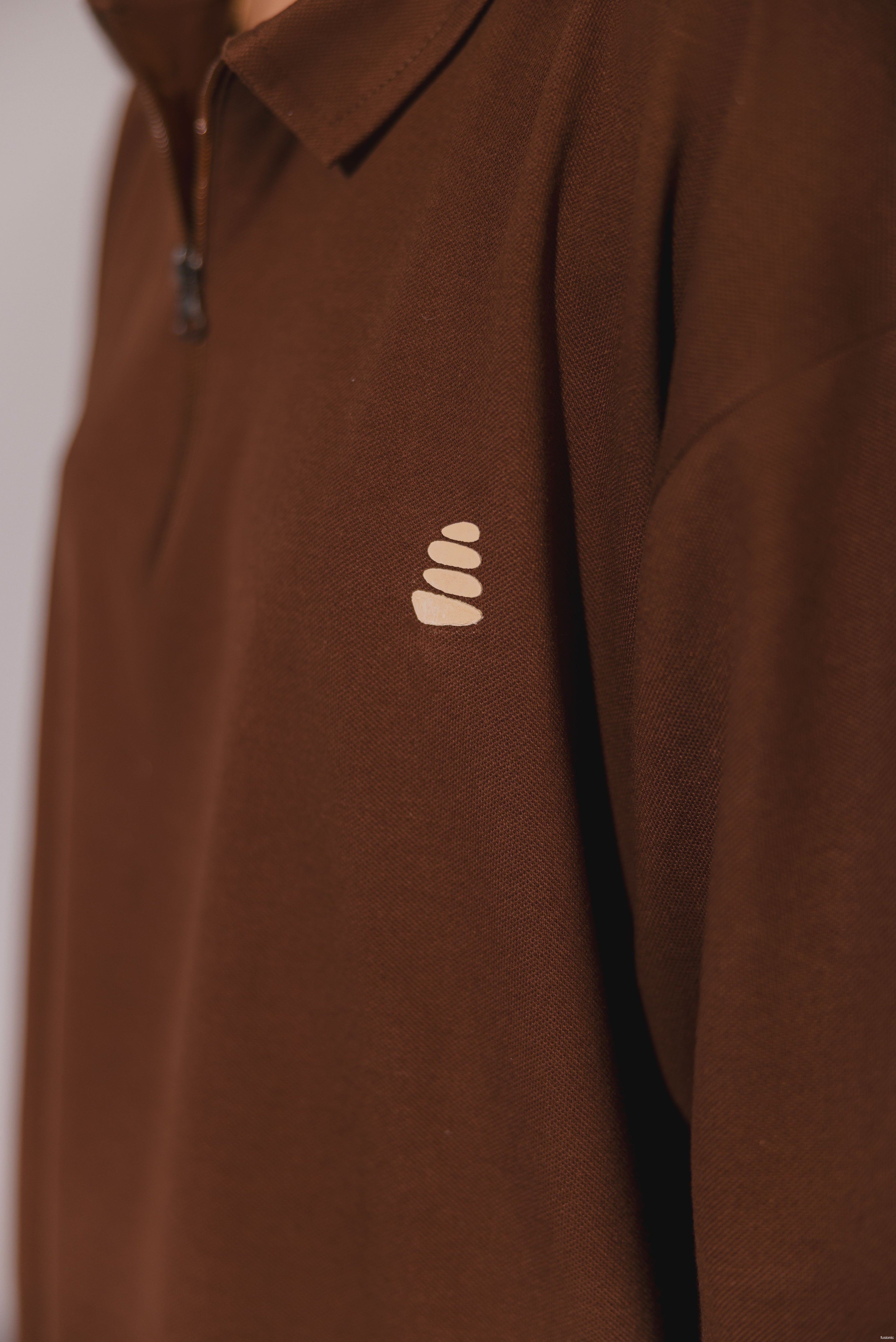 Dark Brown Zipper Coord set