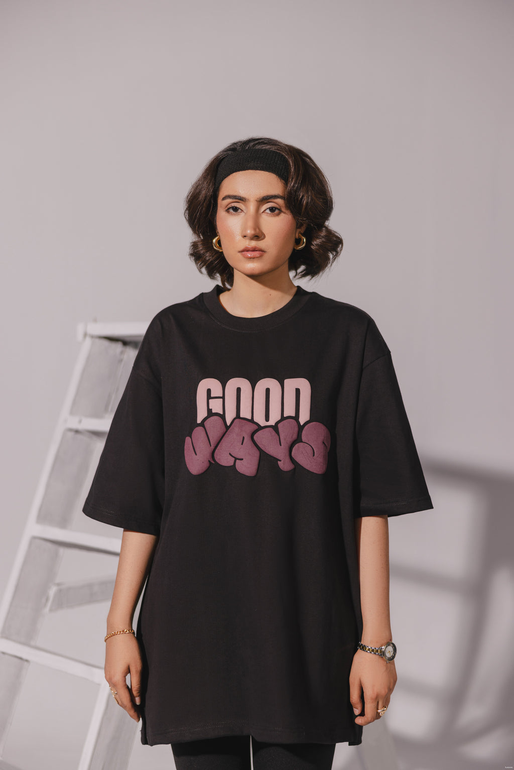 Jet Black Oversized Tee