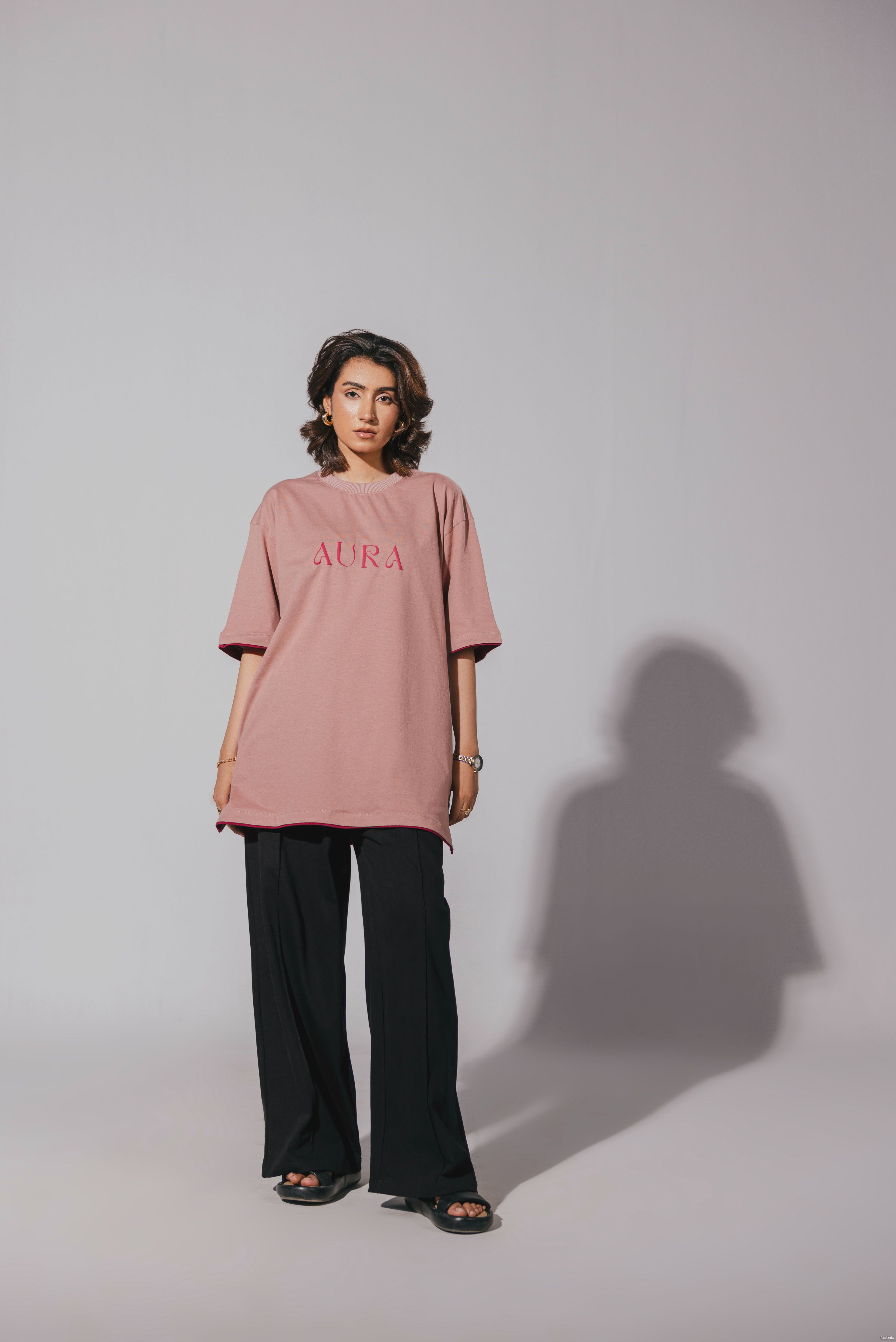 Rose Pink Oversized Tee