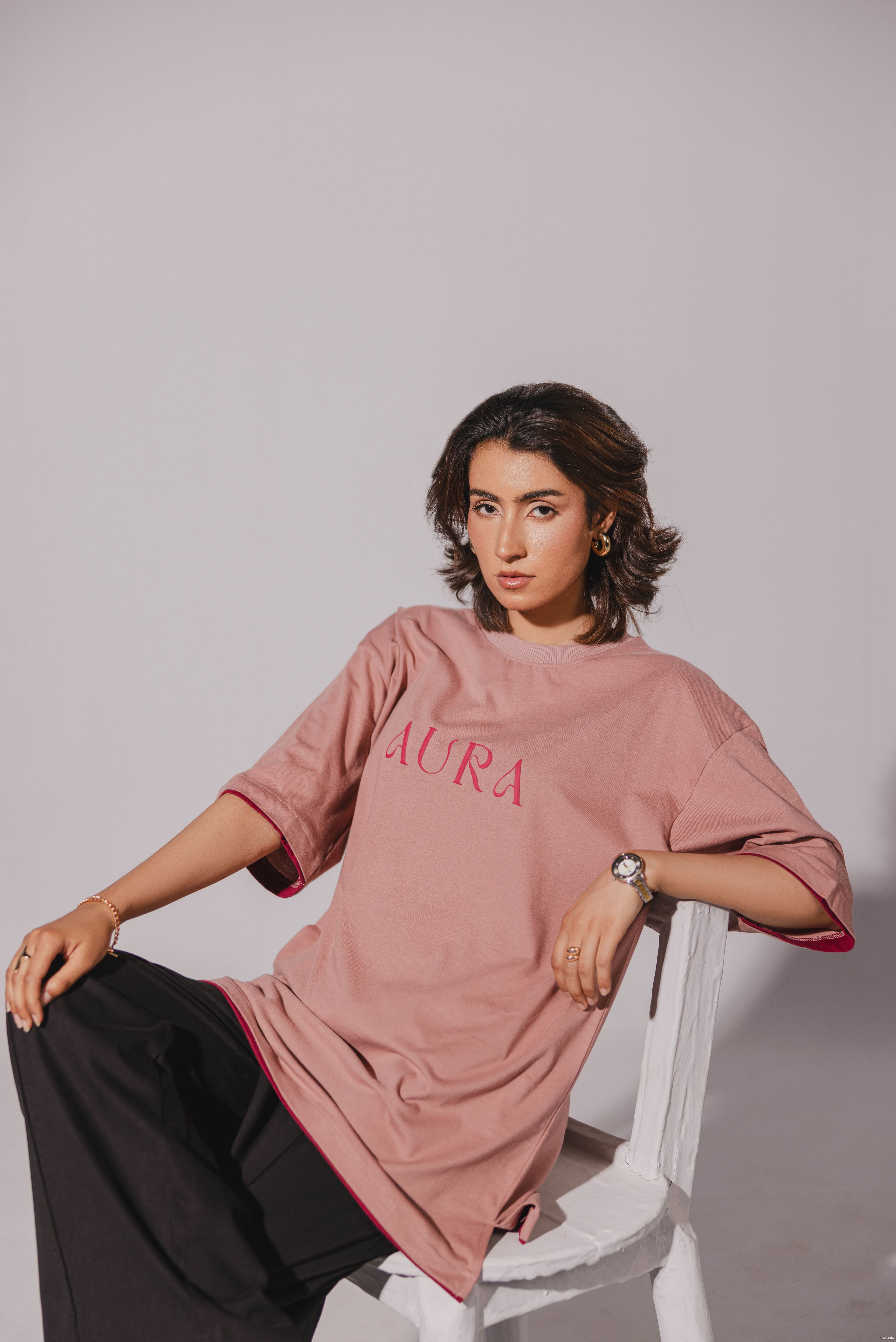 Rose Pink Oversized Tee