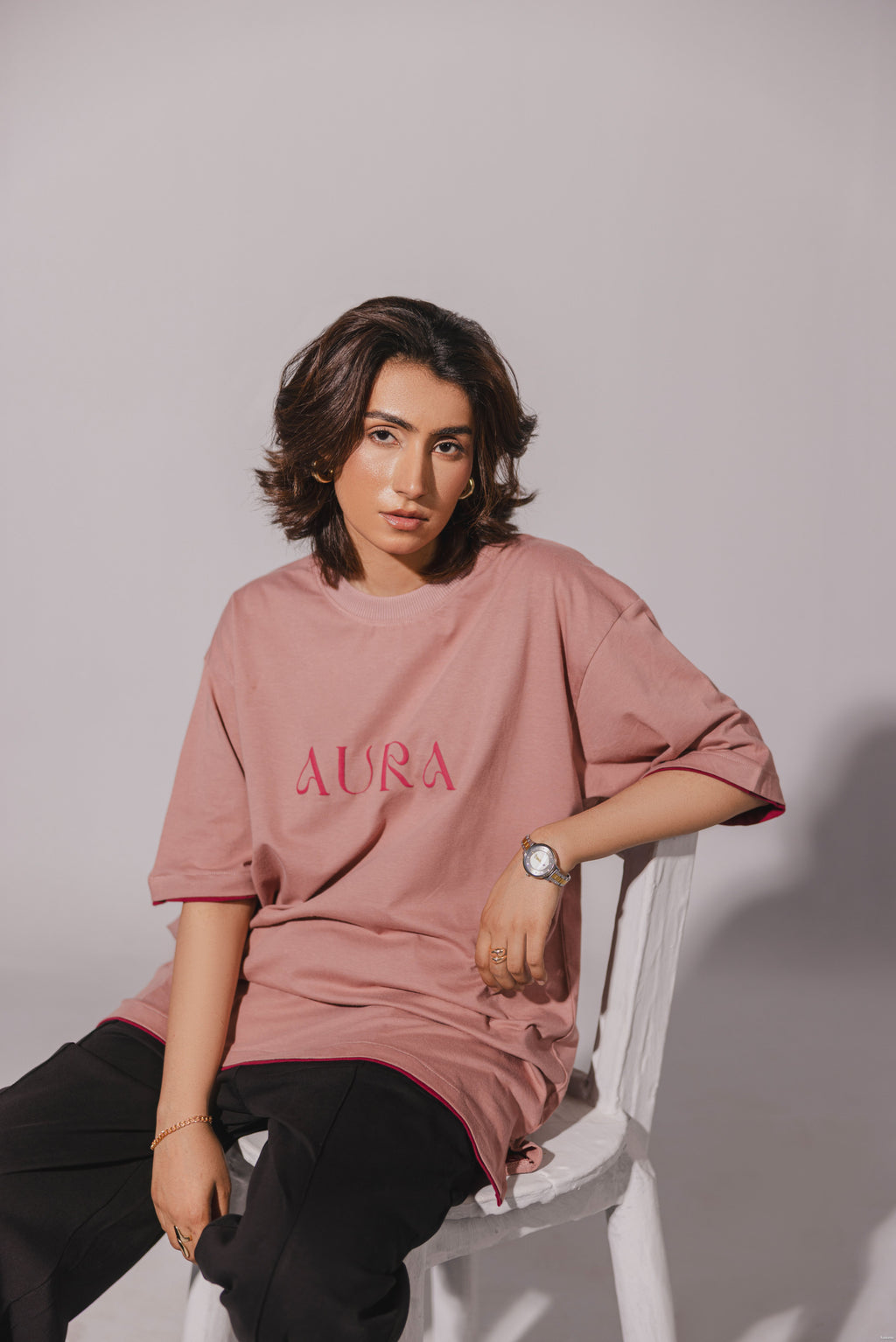 Rose Pink Oversized Tee