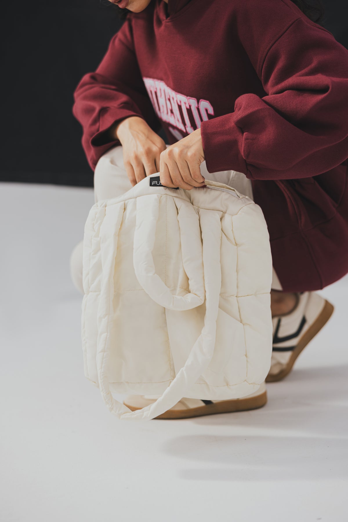 Off White Puffer Bag