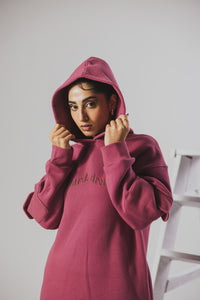 Rouge Pink Hoodie Dress