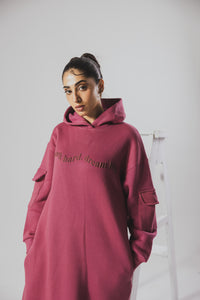 Rouge Pink Hoodie Dress