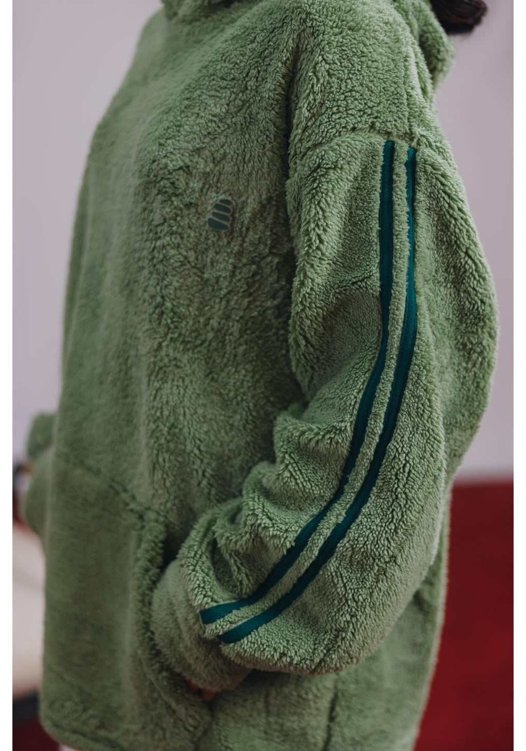 Sage Green Sherpa Hoodie