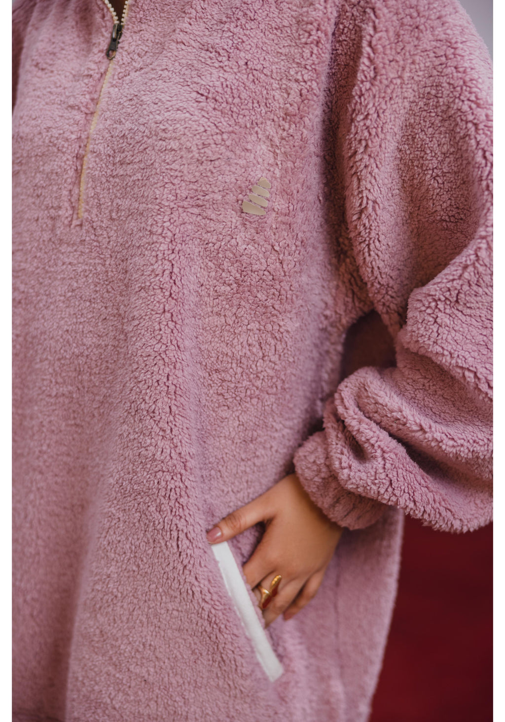Pink Sherpa Pullover