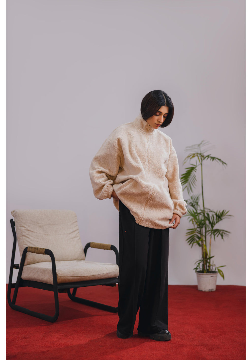 Off-White Sherpa Zipper