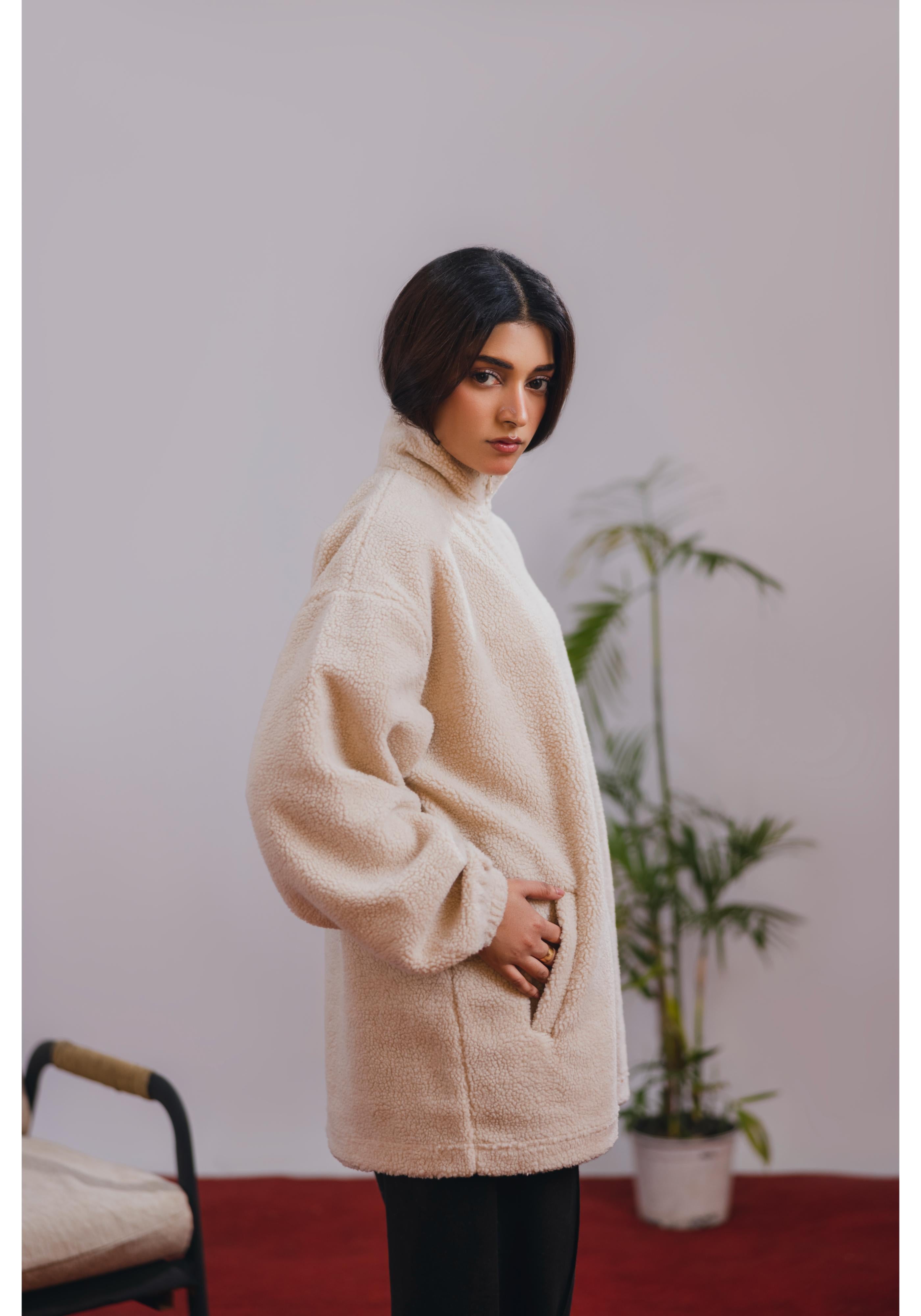 Off-White Sherpa Zipper