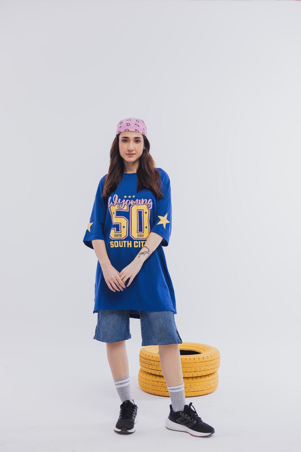 Electric Blue Varsity Tee