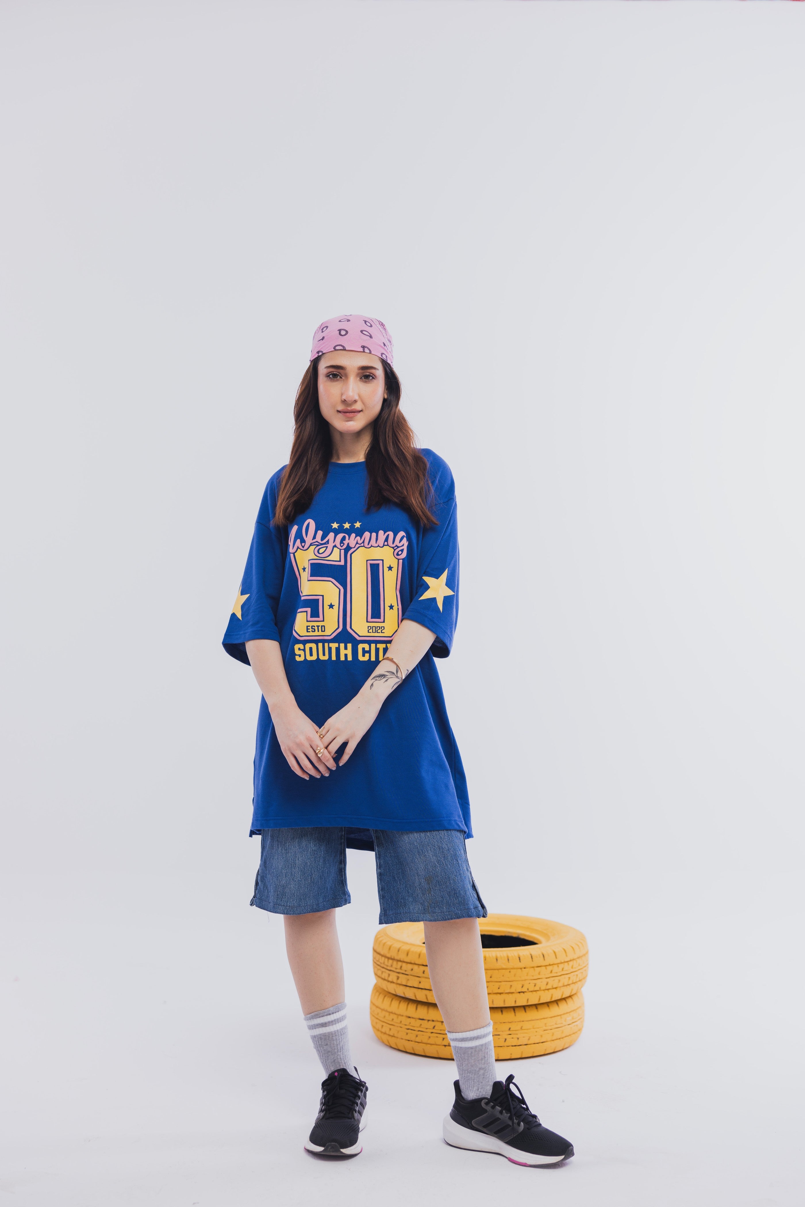 Electric Blue Varsity Tee