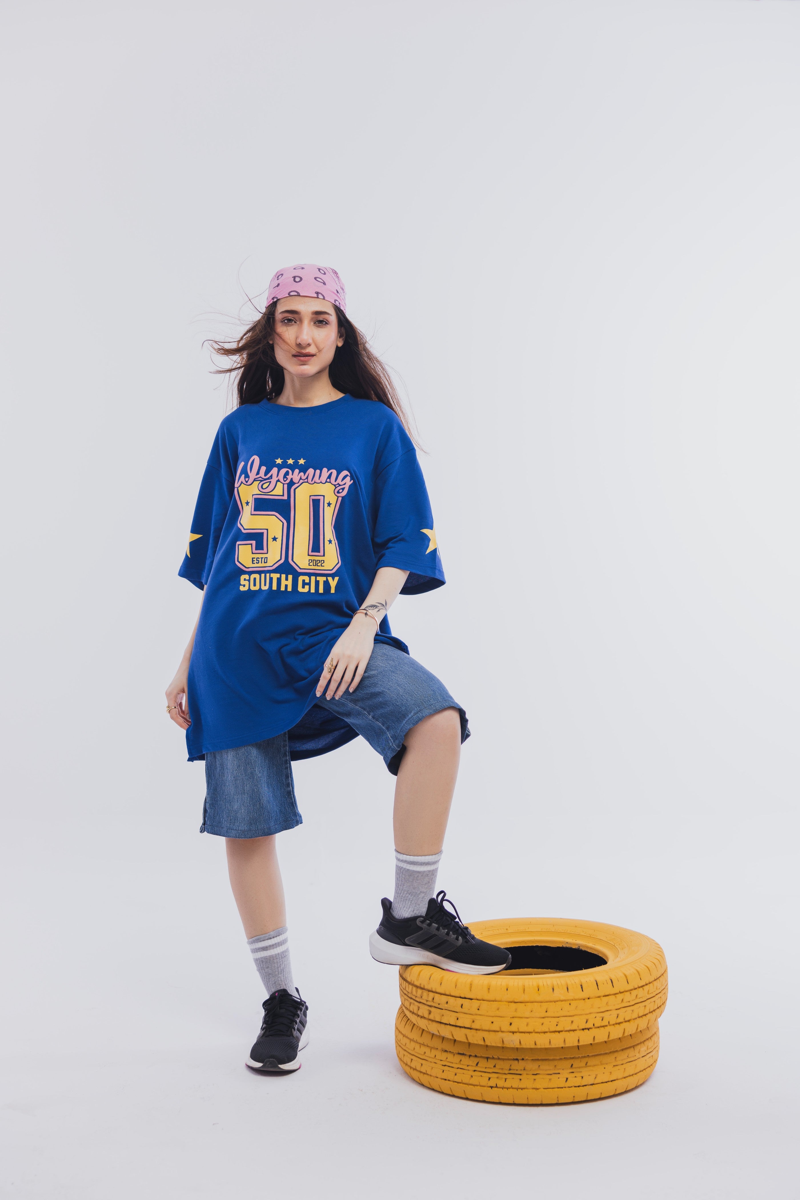 Electric Blue Varsity Tee