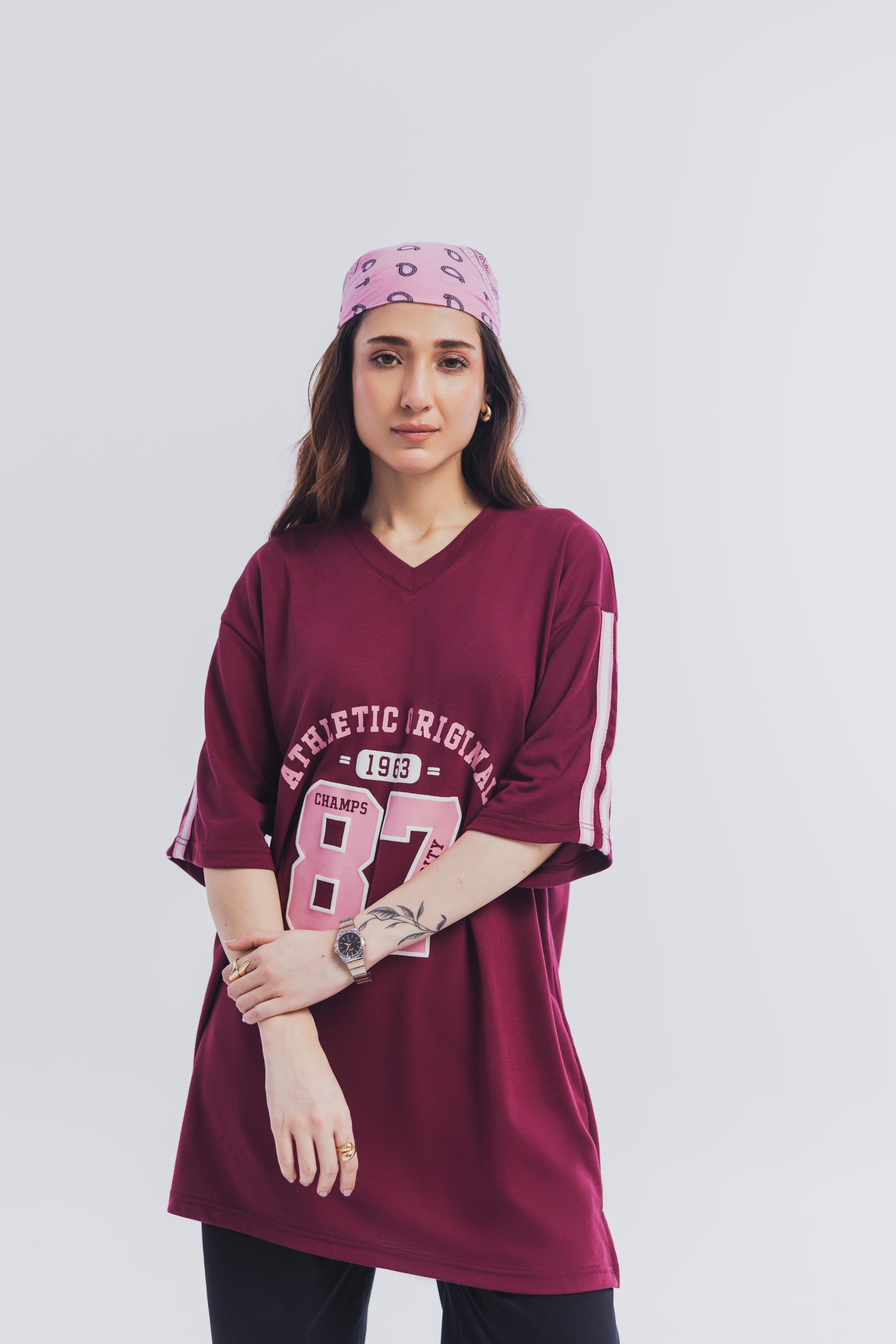 Maroon Varsity Tee