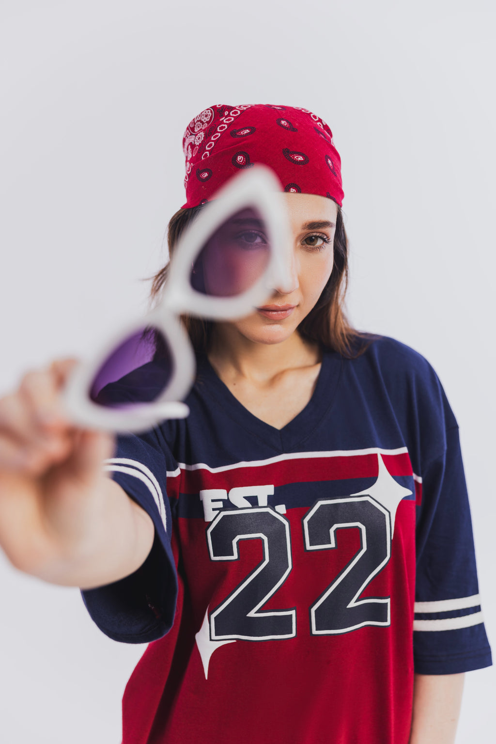 Blue Maroon Varsity Striped Tee