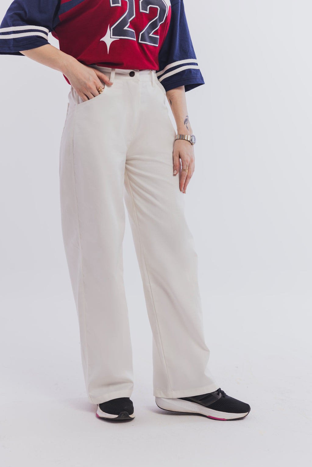 Off White Wide Leg Pant