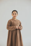 Cream Beige Long Dress - Kids