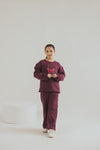 Burgundy Coord Set - Kids