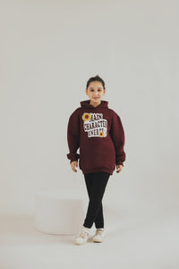 Maroon Hoodie Top - Kids