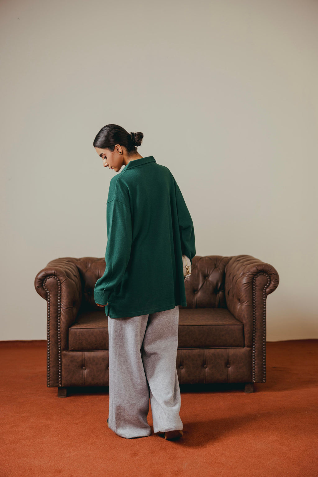 Green Thermal Button Down