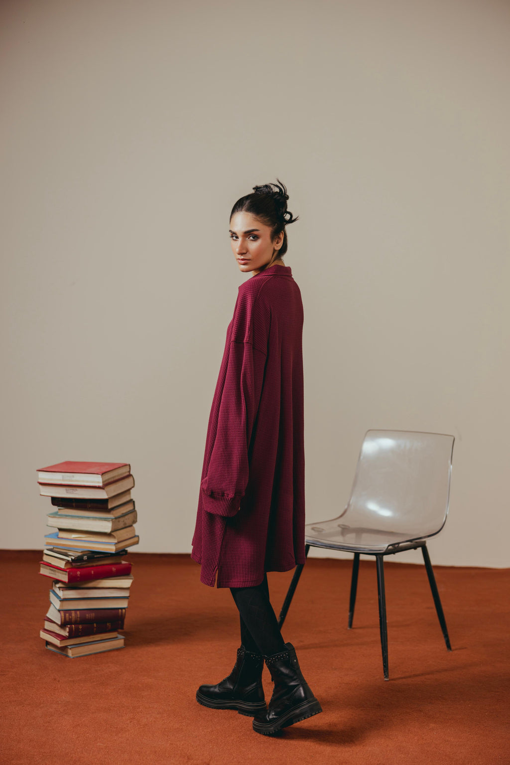 Maroon Thermal Mid Top