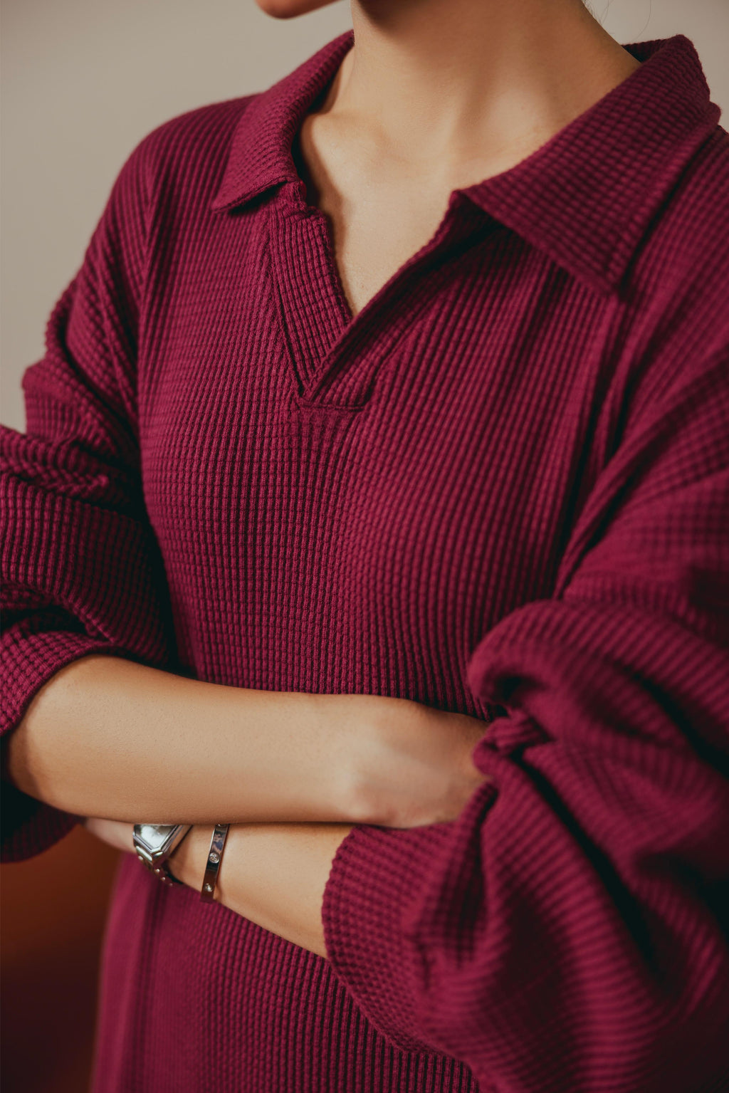 Maroon Thermal Mid Top