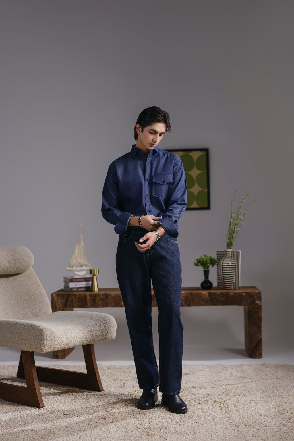 Denim Casual Shirt Men