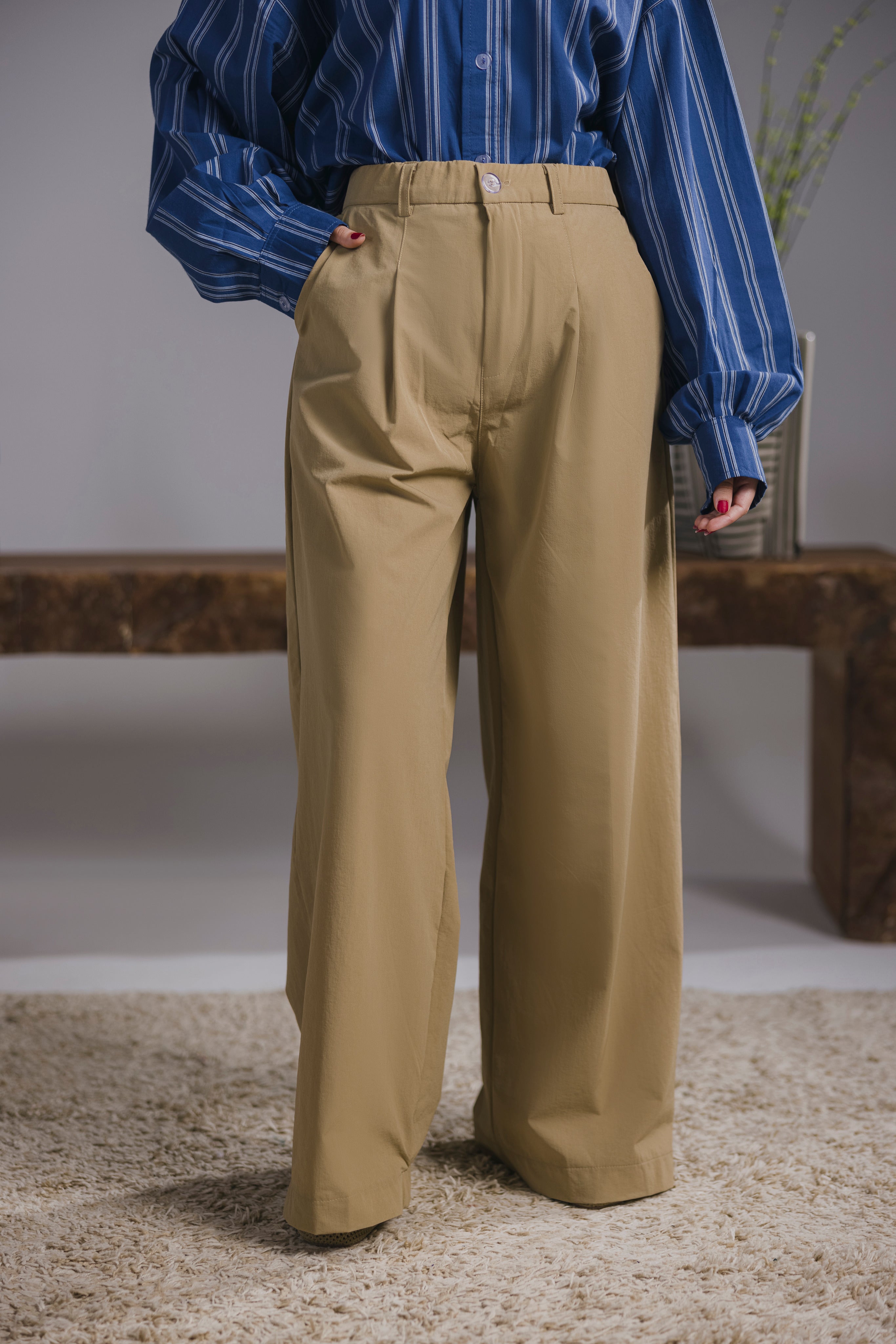 Khaki Tailored Pants