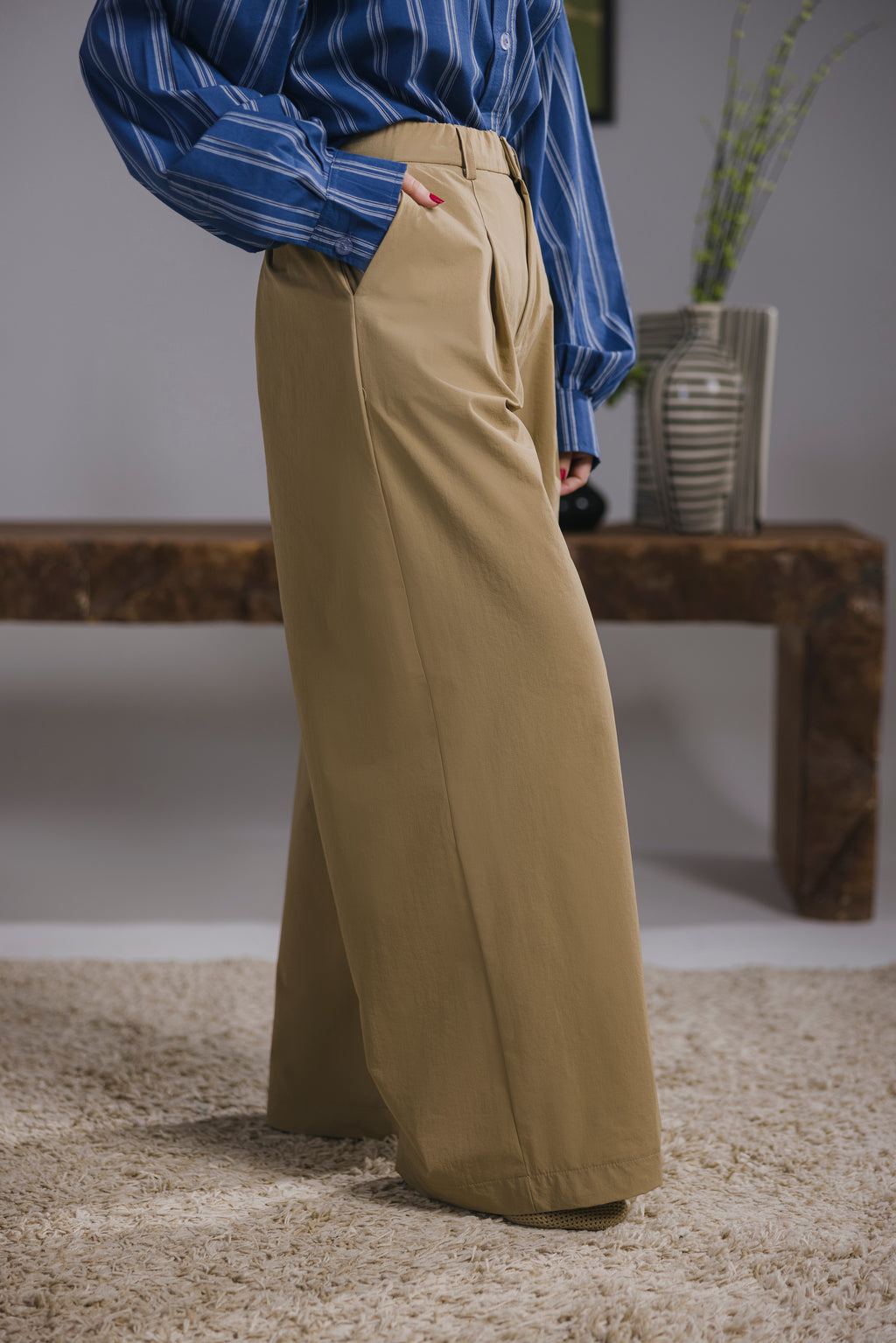 Khaki Tailored Pants