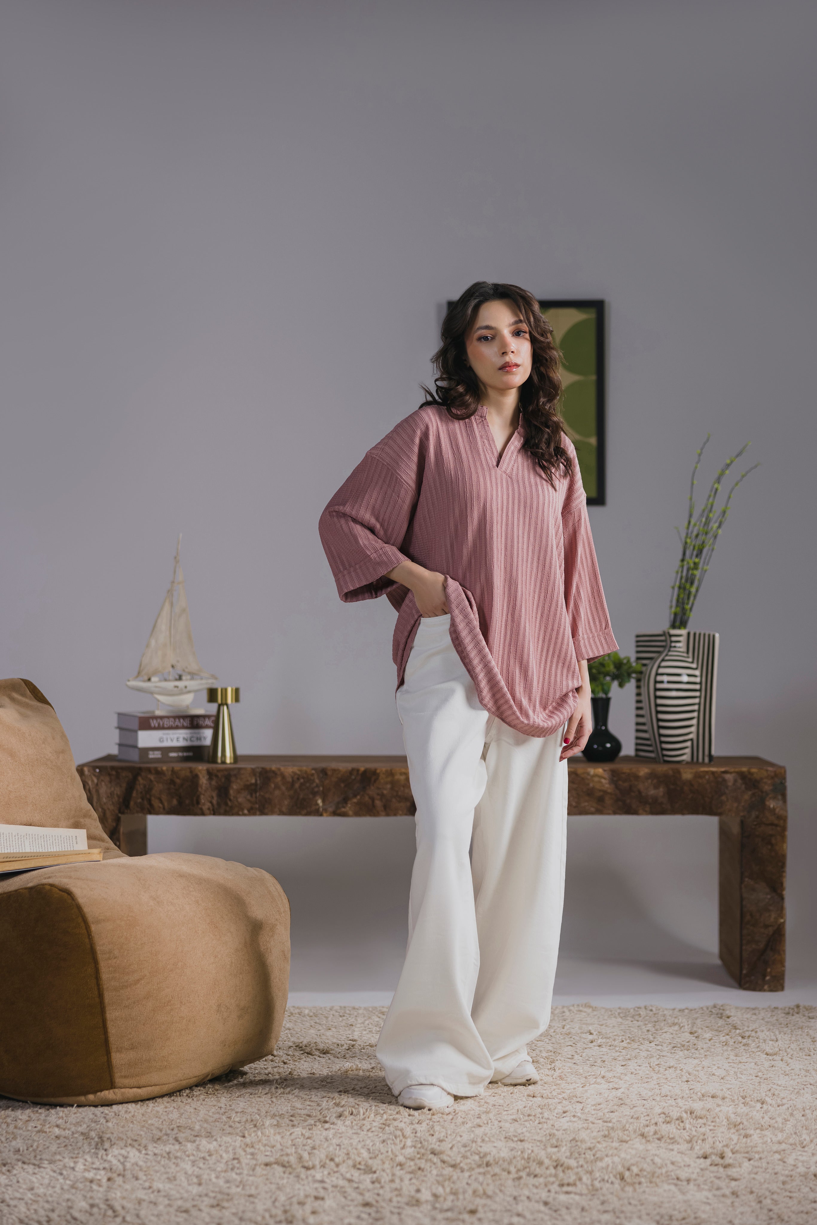 Pastel Pink Oversized Top