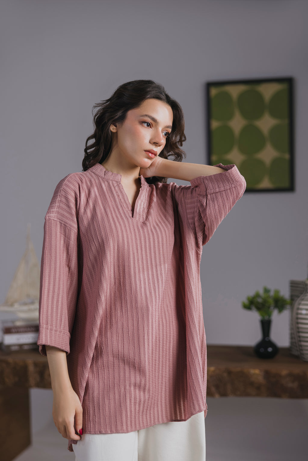 Pastel Pink Oversized Top