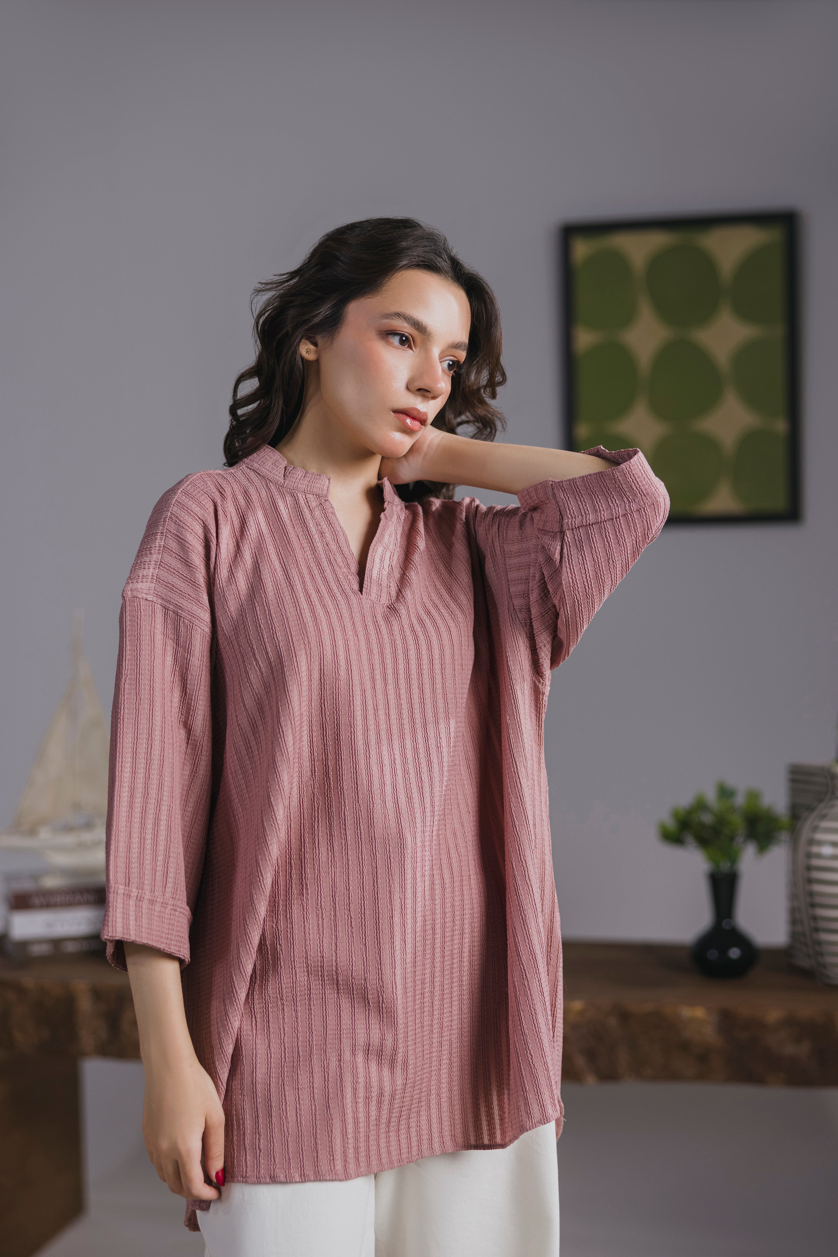 Pastel Pink Oversized Top