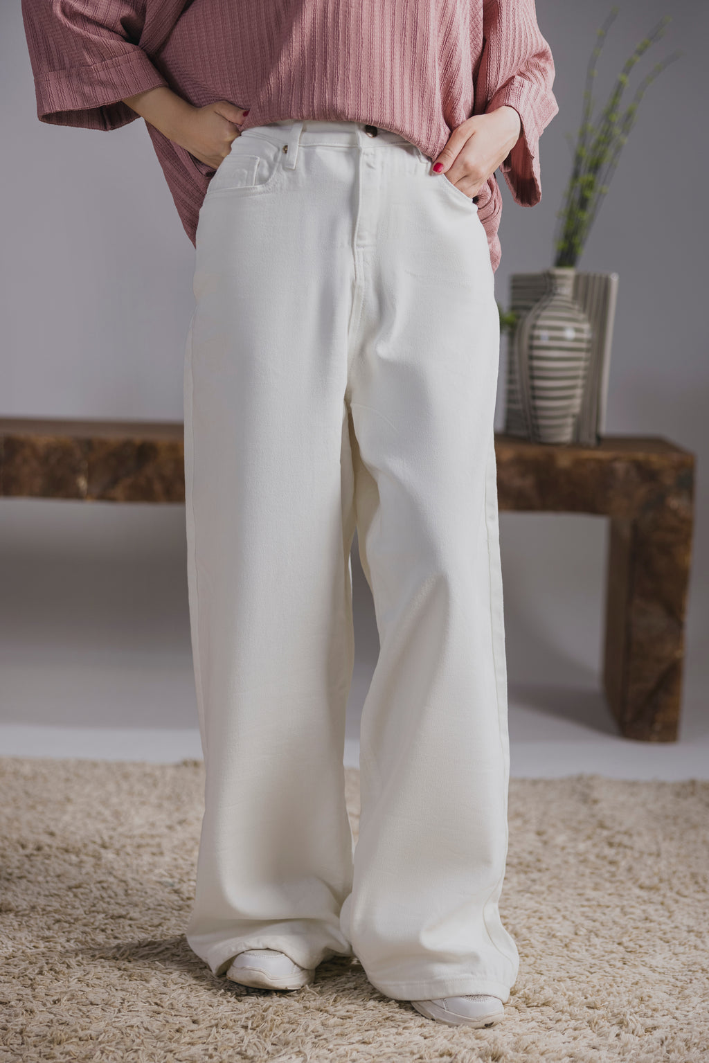 White Wide Leg Jeans