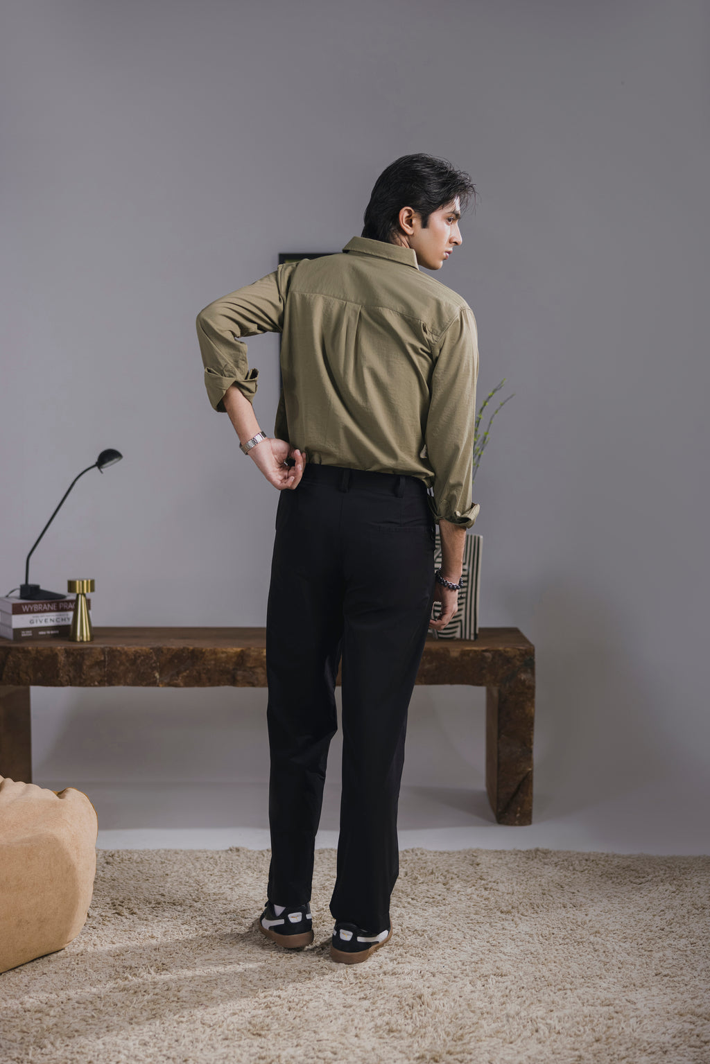 Olive Casual Shirt Men