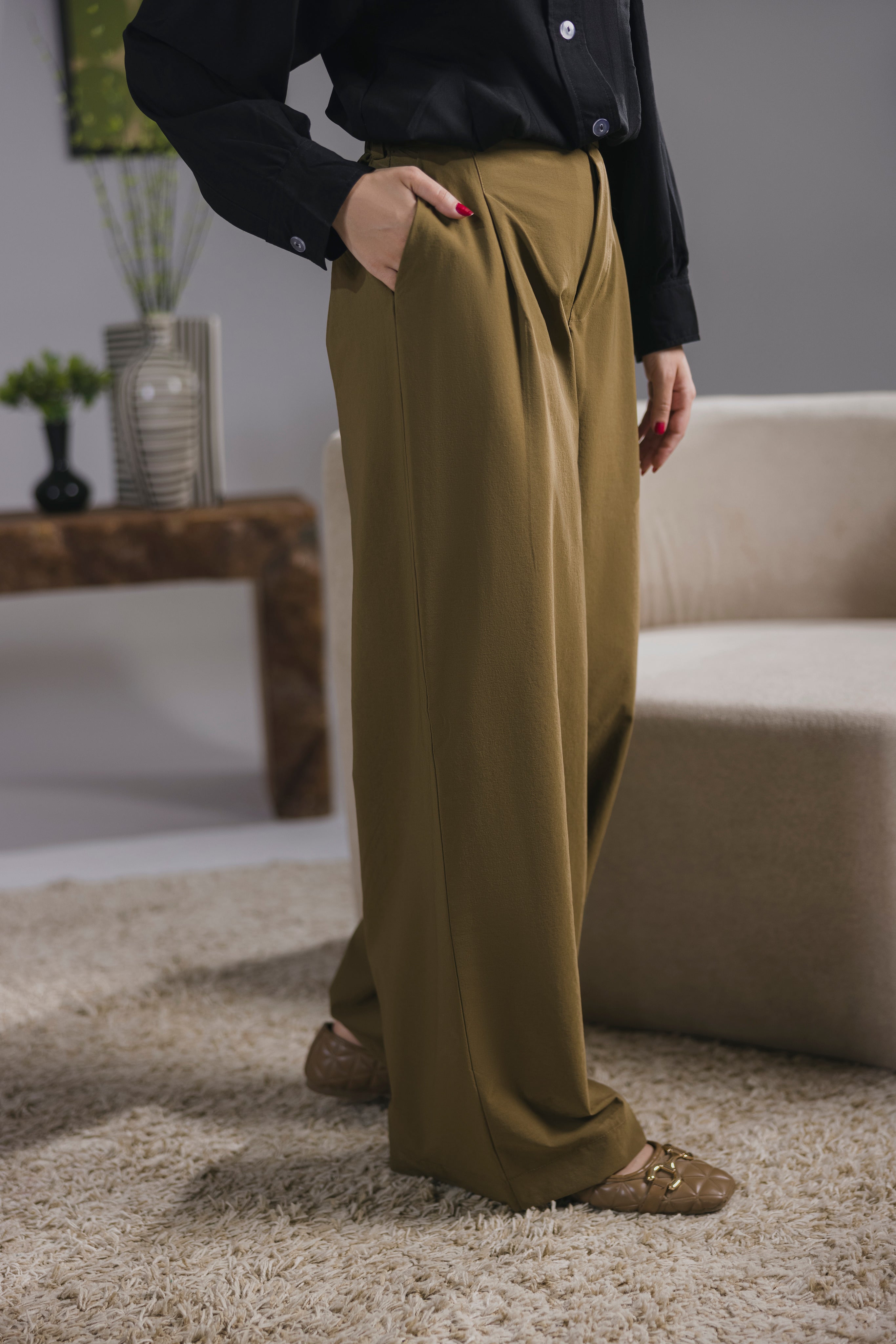 coffee brown Tailored Pants