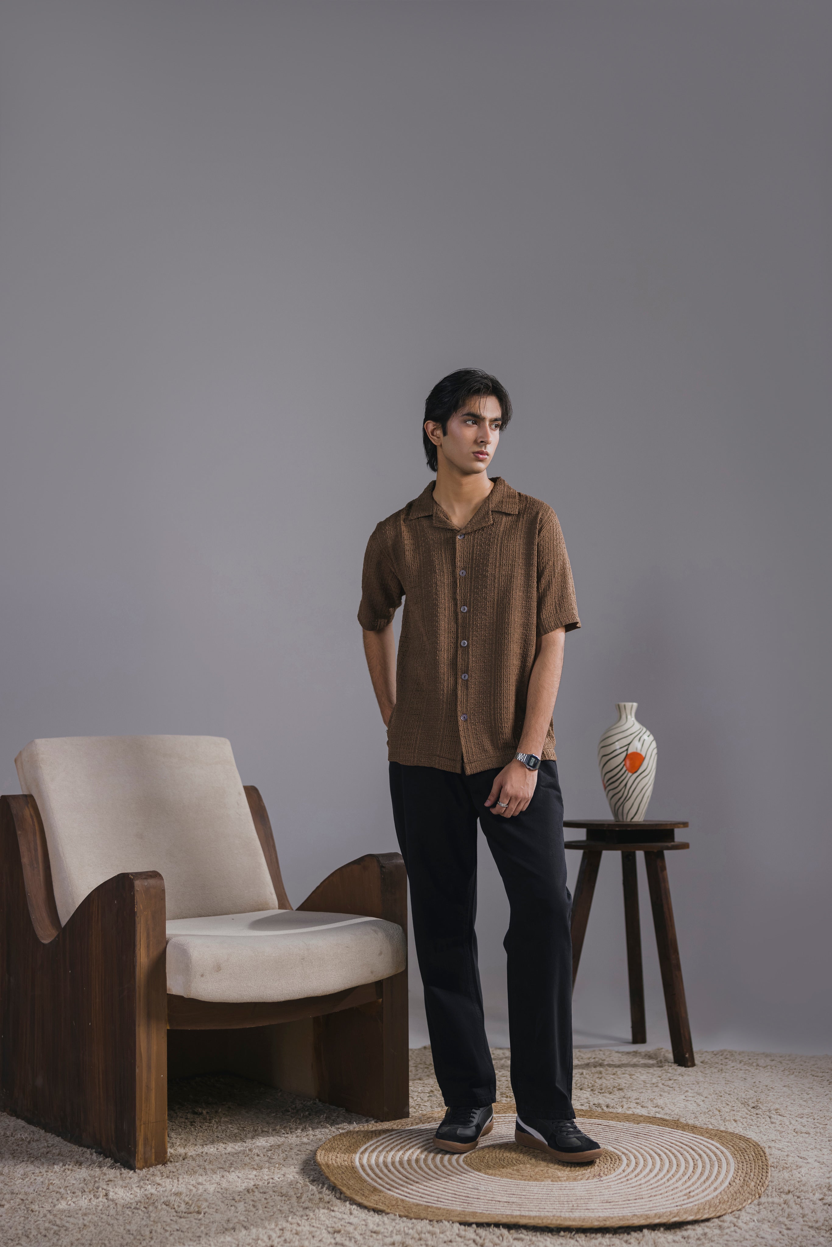 Brown Texture Safari Men