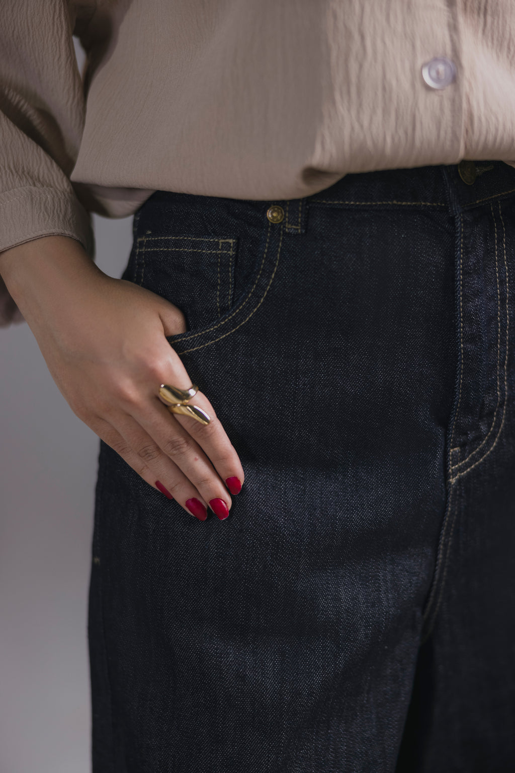 Deep Indigo Wide Leg Jeans