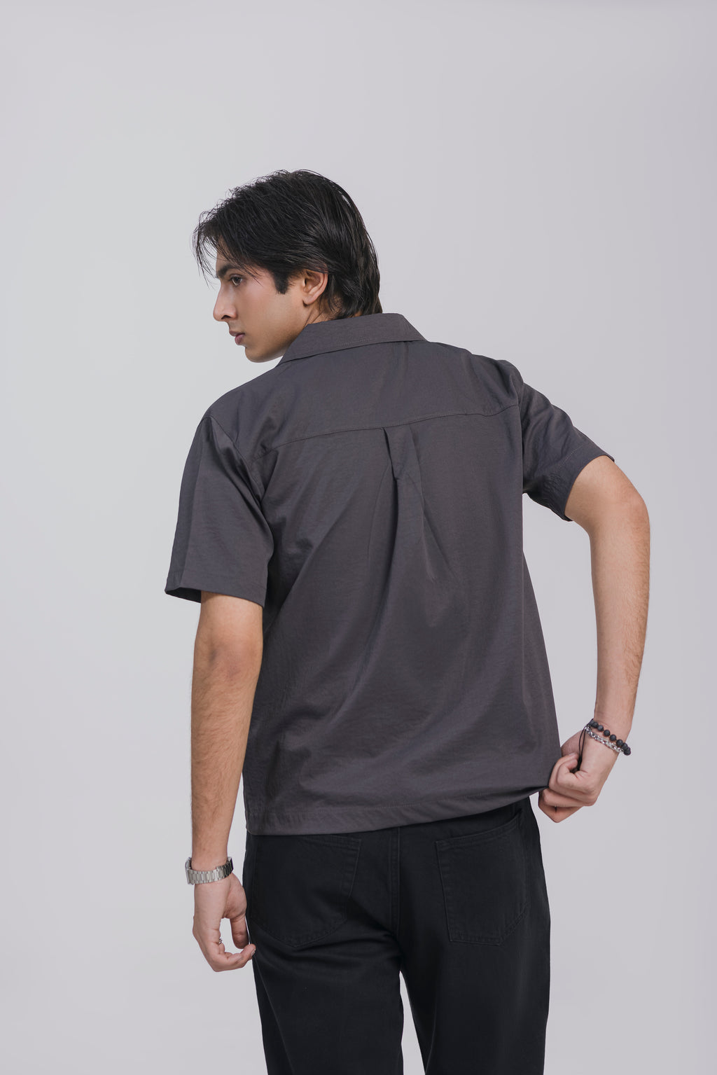 Charcoal Button Down Men