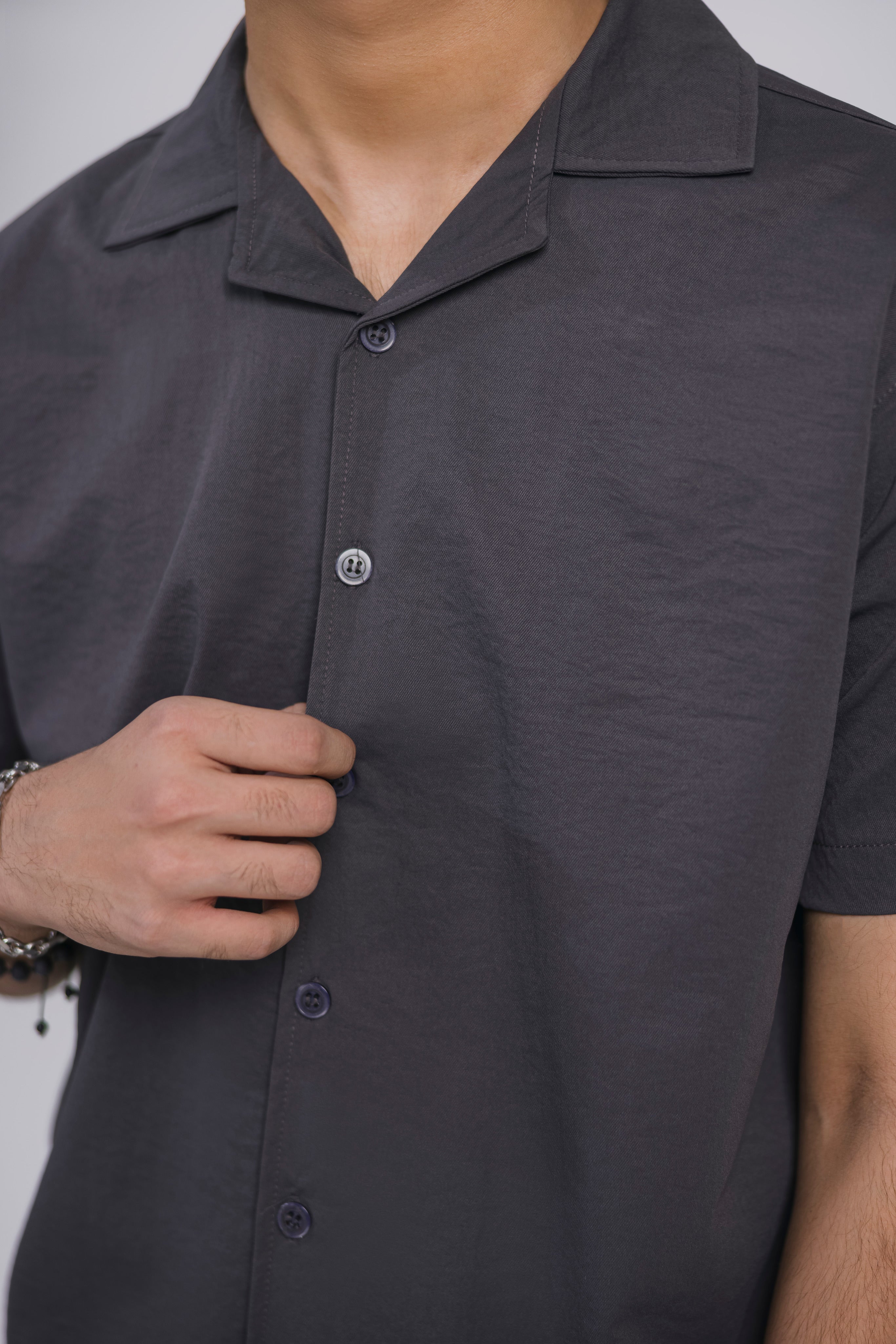 Charcoal Button Down Men