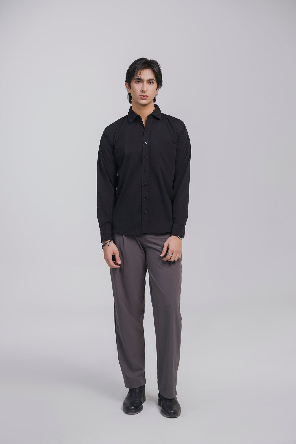 Black Casual Shirt Men