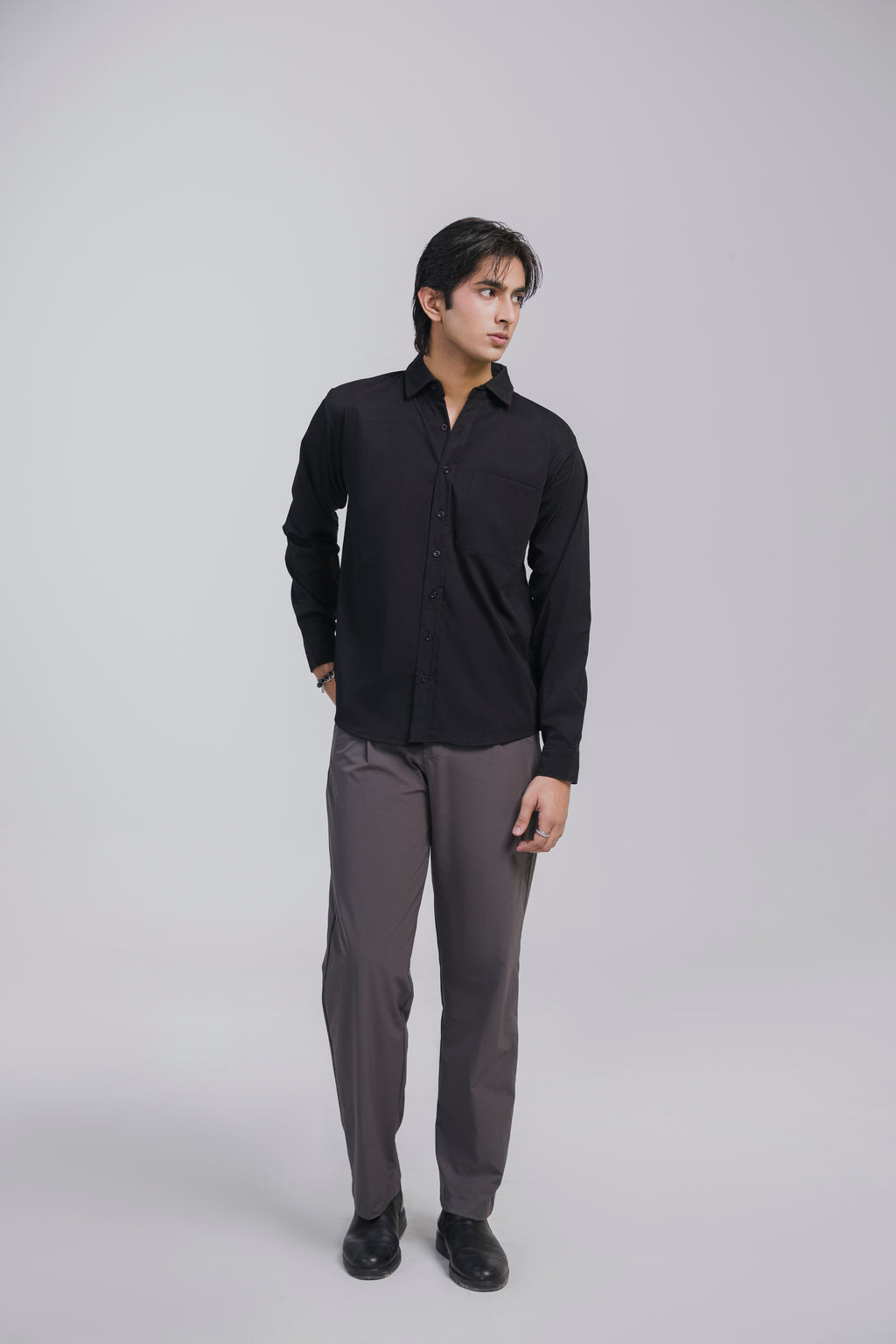 Black Casual Shirt Men