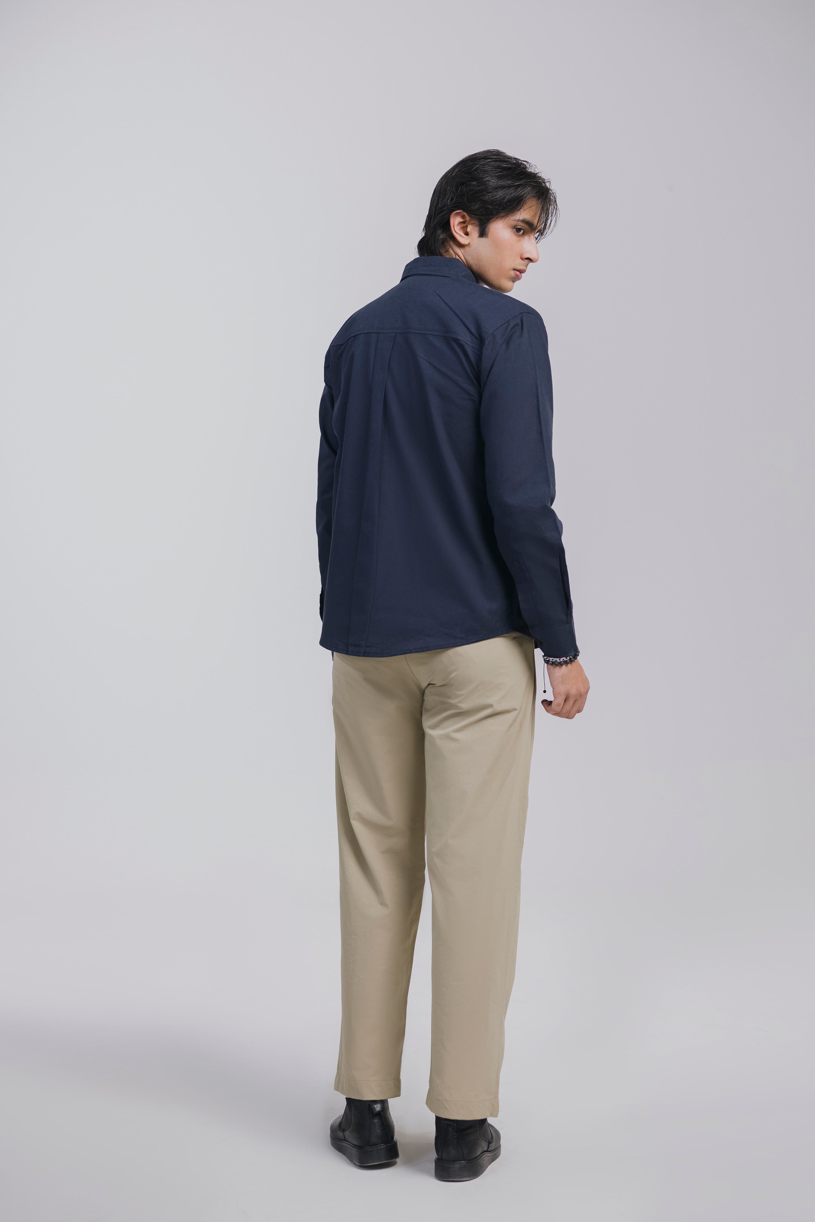 Navy Casual Shirt Men